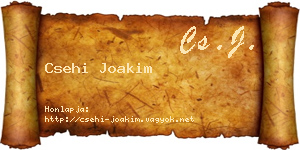 Csehi Joakim névjegykártya